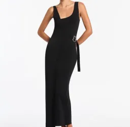 Sir The Label Modernist Belted Dress Black Size 8 for rent on The Volte - image 2