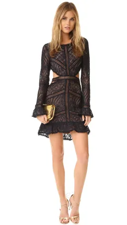 For Love and Lemons Emerie Cutout Mini Dress Black Size M for rent on The Volte - image 3
