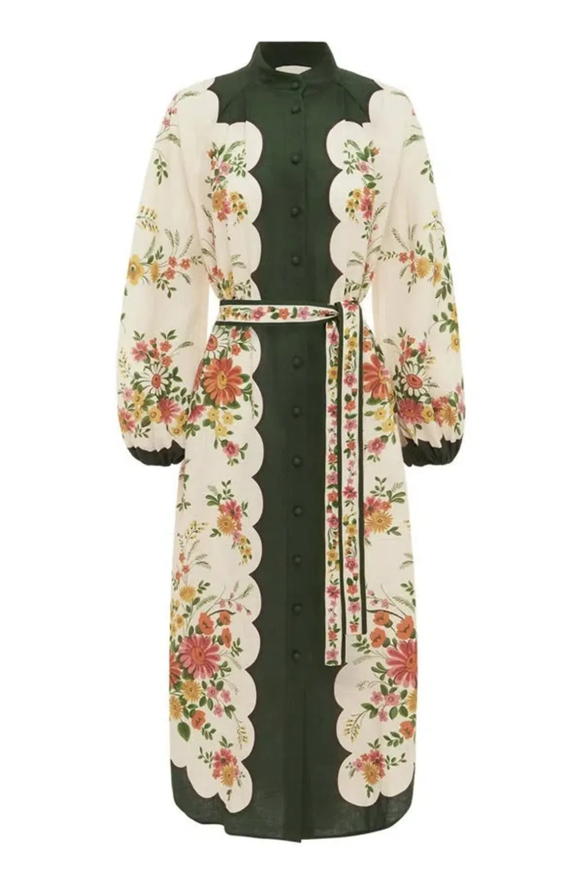 Alemais Elisabetta Midi Shirtdess Floral Size 16 - Image 3