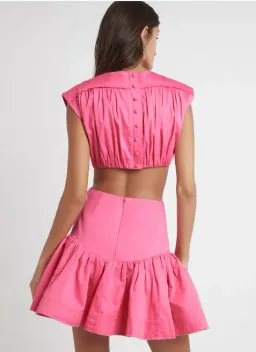 Aje Solstice Cut Out Ring Flip Mini Dress Pink Size AU 6 for rent on The Volte - image 3