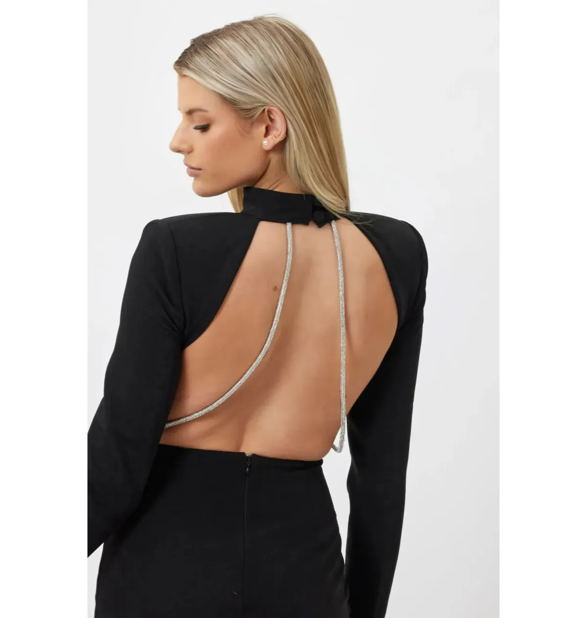 Bianca & Bridgett Mackenzie Backless Dress Black Size AU 6 - Image 3
