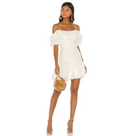 Zimmermann Allia Pintuck Short Dress Ivory Size 0P / AU 6 for rent on The Volte - image 1