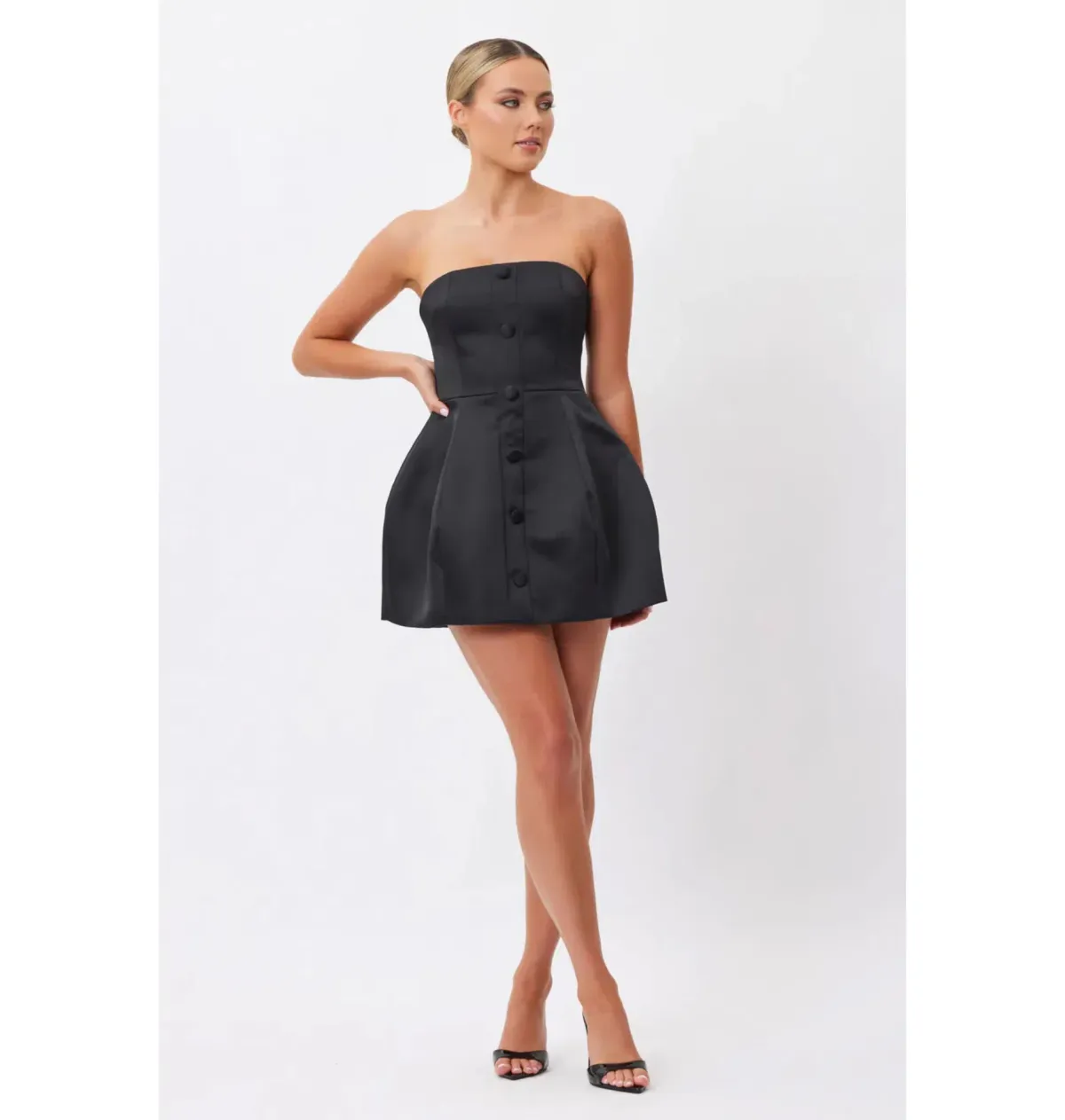 Bianca & Bridgett Elysse Mini Dress Black Size AU 6 - Image 2