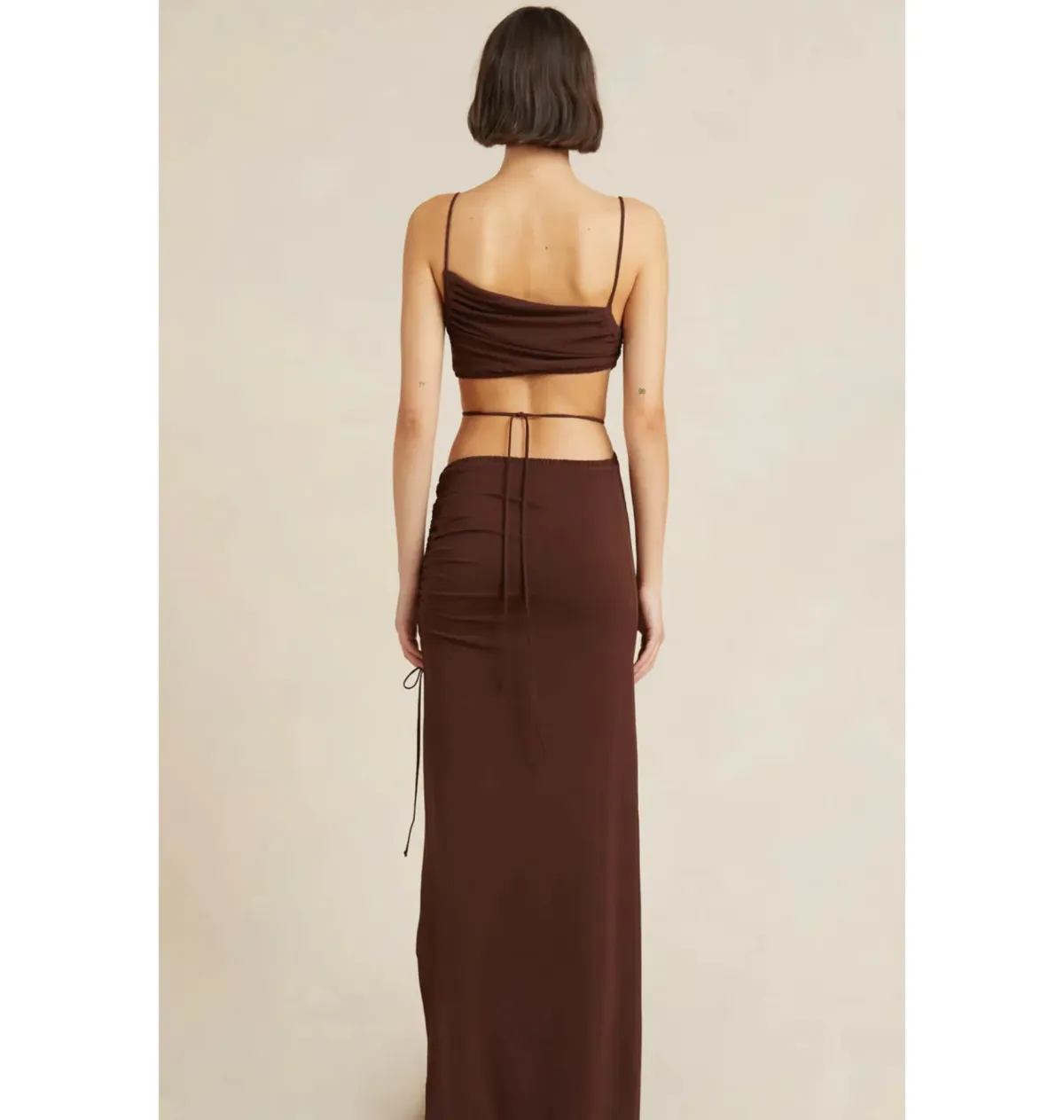 Bec & Bridge Dilkon Maxi Dress in Chocolate Size AU 6 - Image 3