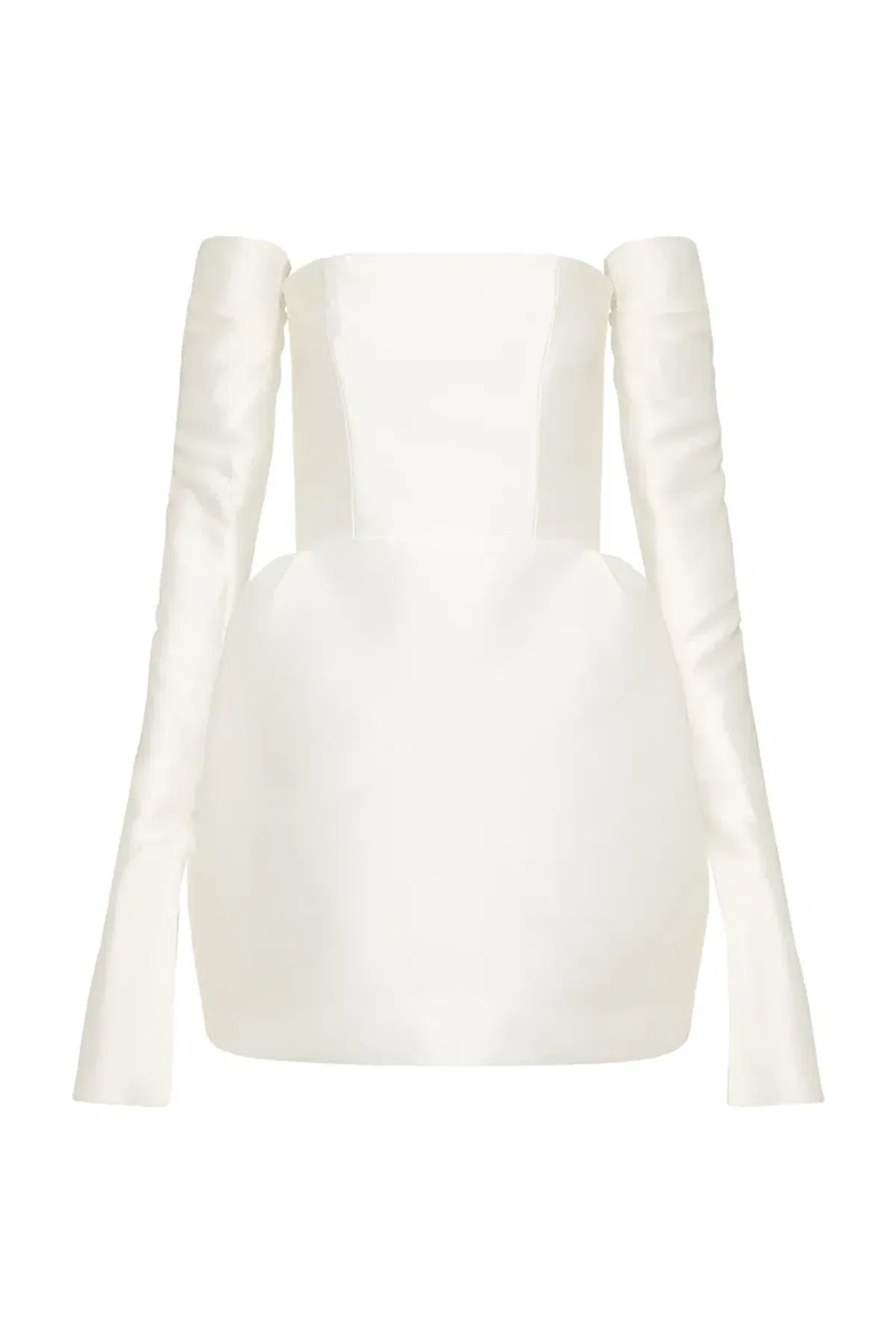 Mariam Seddiq Luis Mini Dress Ivory Size AU 8  - Image 2