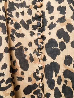 Zimmermann Veneto Linen Skirt Leopard Print Size 6 for rent on The Volte - image 4