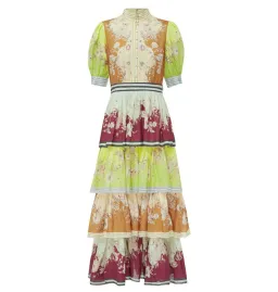 Alemais Marlow Frill Midi Dress Multi Size AU 14 for rent on The Volte - image 4