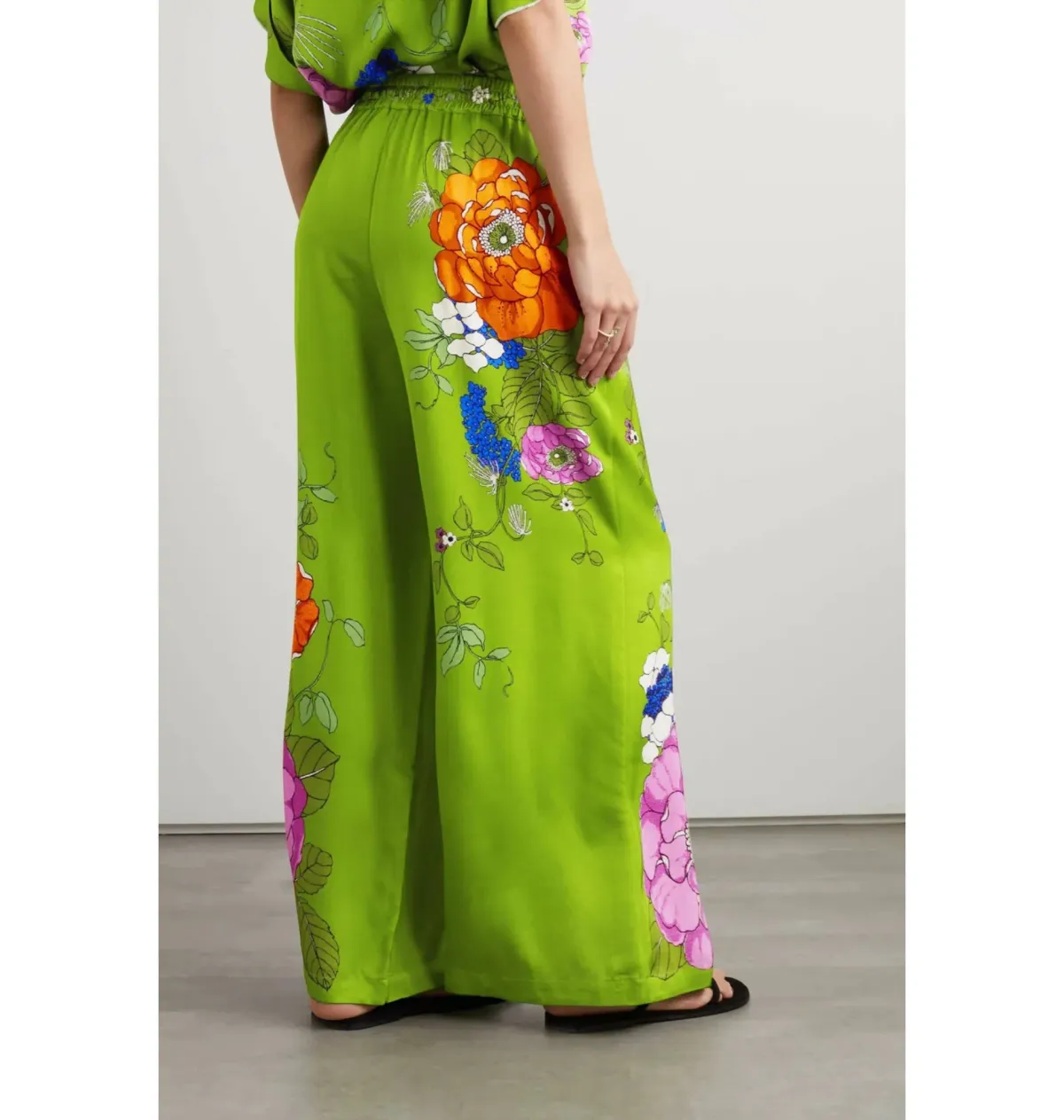 Alemais Olivia Shirt and Pant Set Green Print Size AU 14 - Image 4