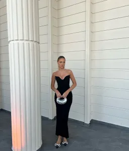 House of CB Sabine Strapless Corset Dress Black Size Small/Au 8 for rent on The Volte - image 5