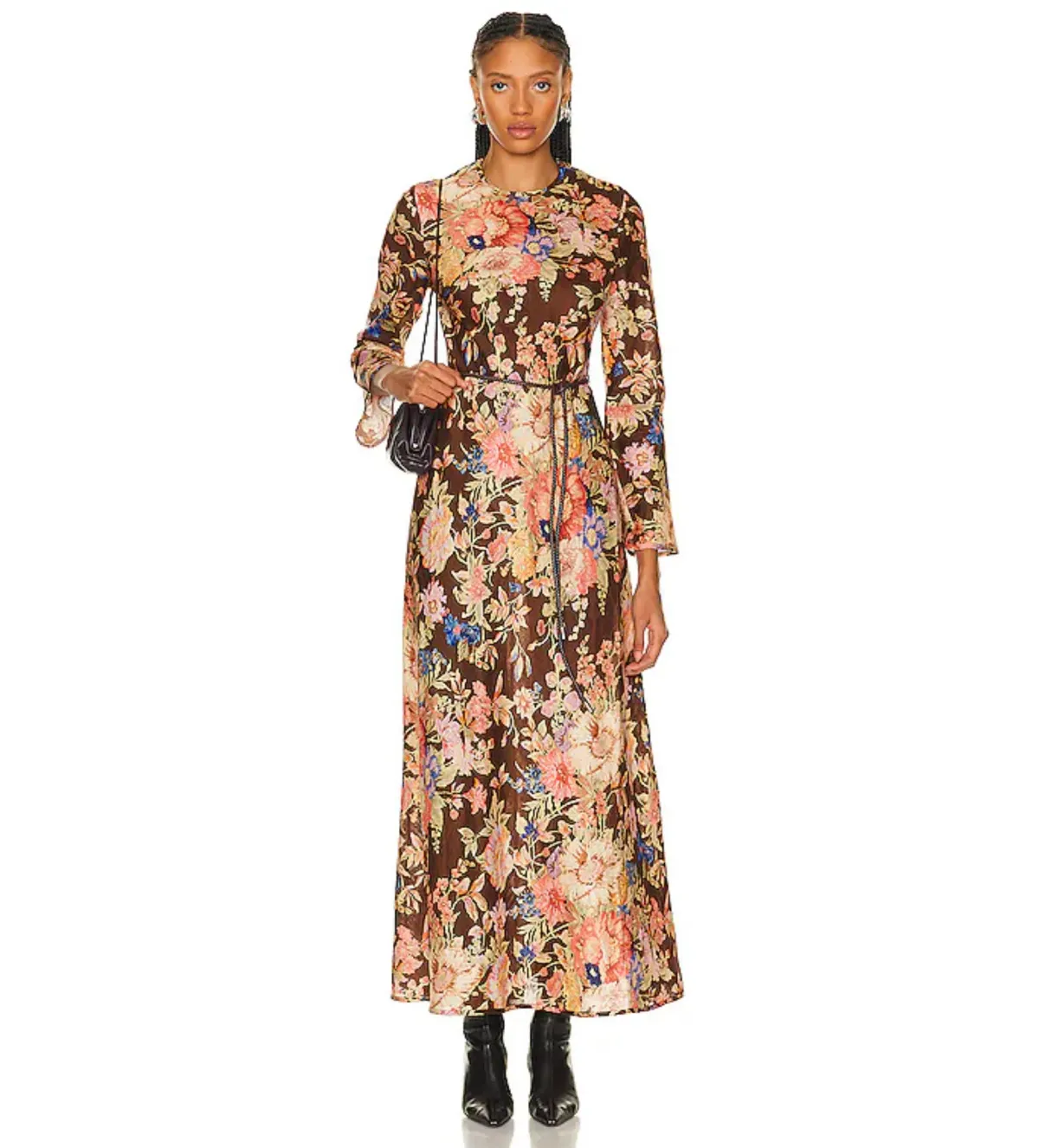 Zimmermann The August Bias Long Dress in Chocolate Floral  Size 2 / Au 12  - Image 1
