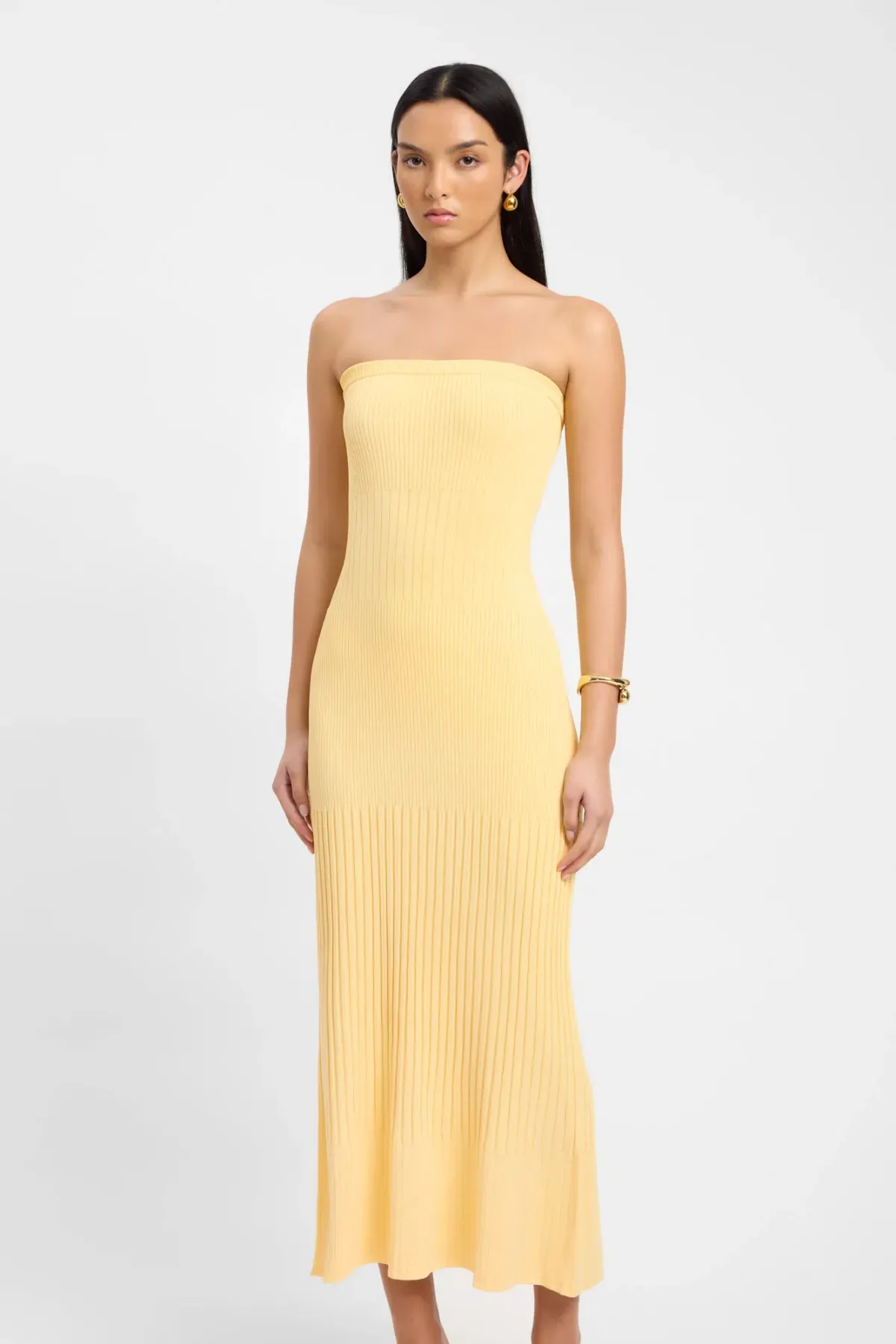 Kookai Serah Strapless Dress Lemon Meringue Yellow Size 34 / AU 6 - Image 2