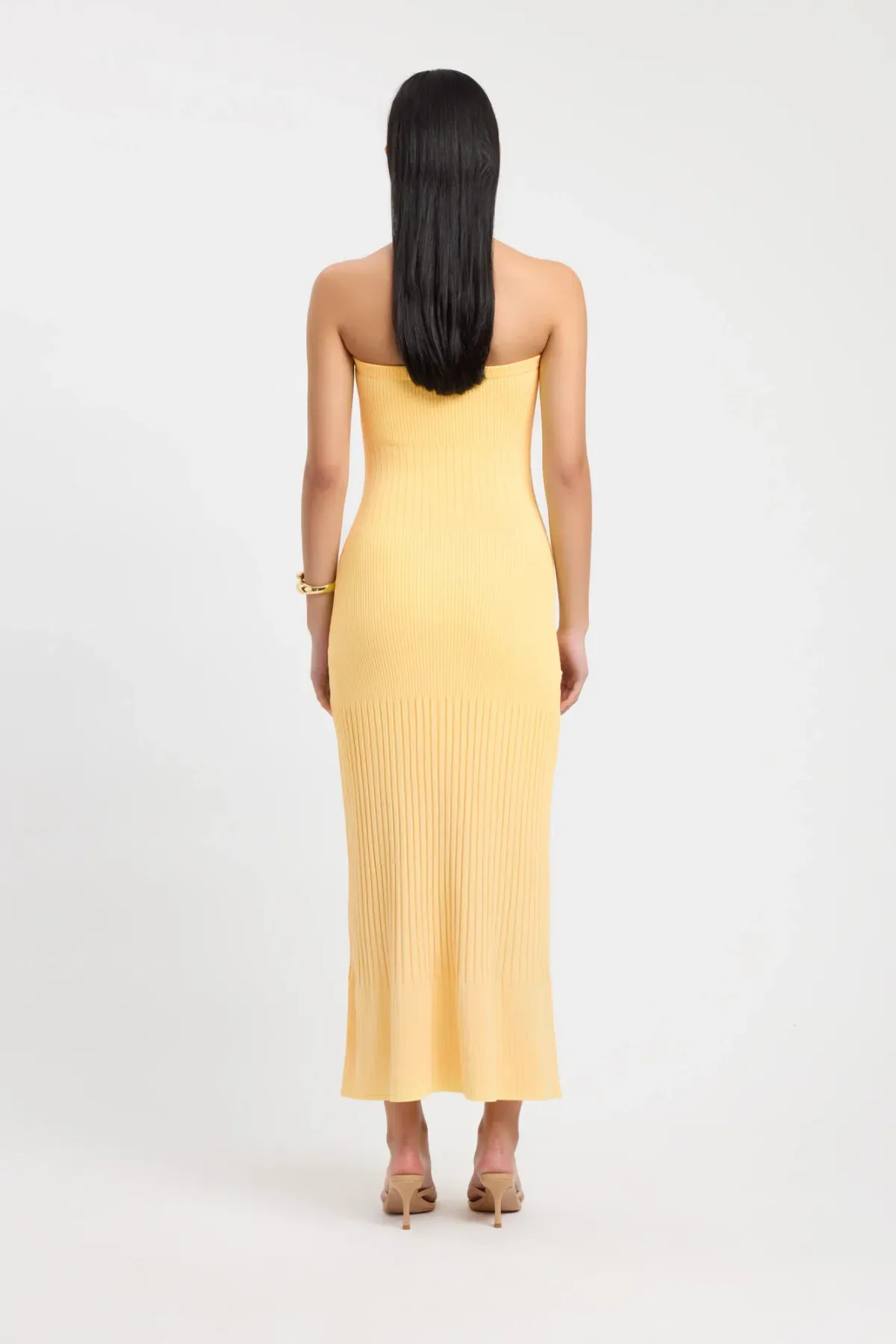 Kookai Serah Strapless Dress Lemon Meringue Yellow Size 34 / AU 6 - Image 3