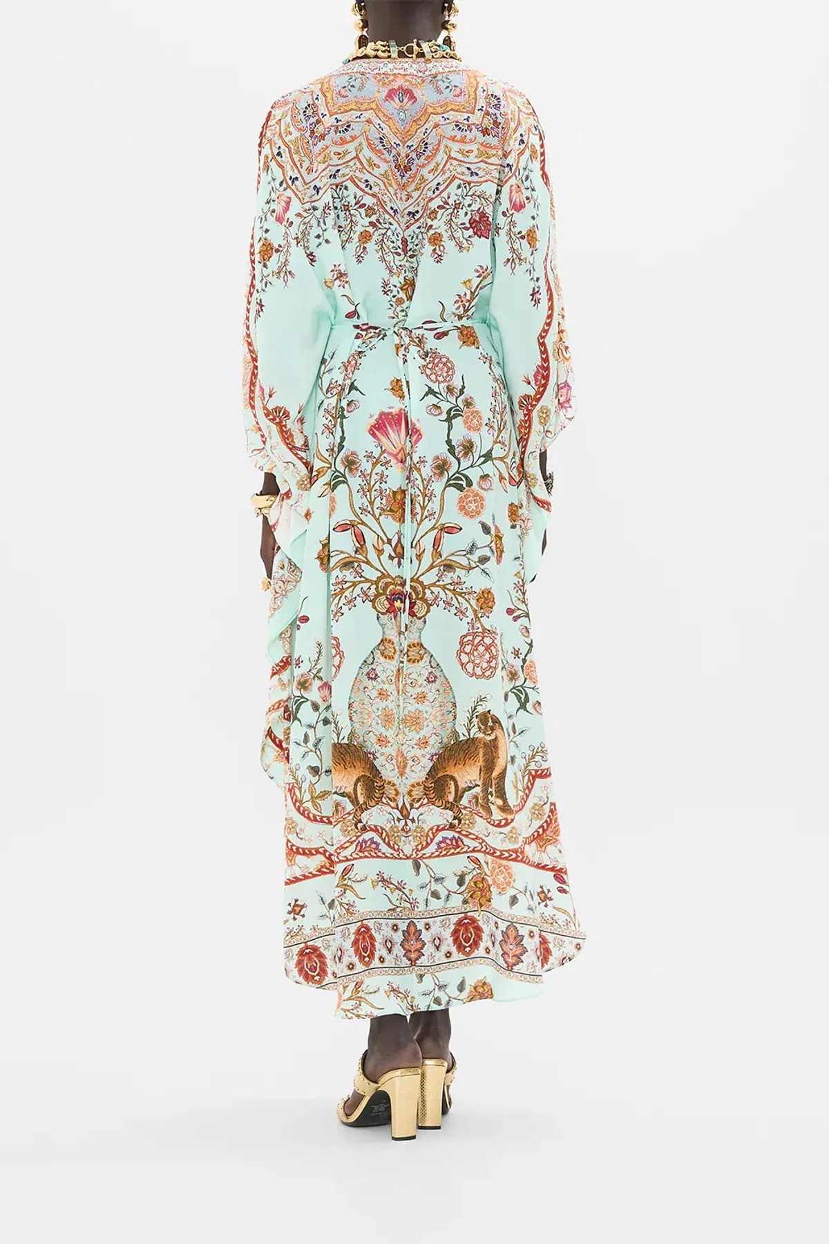 Camilla Weaving Worlds Gathered Waist Kaftan Floral One Size - Image 3