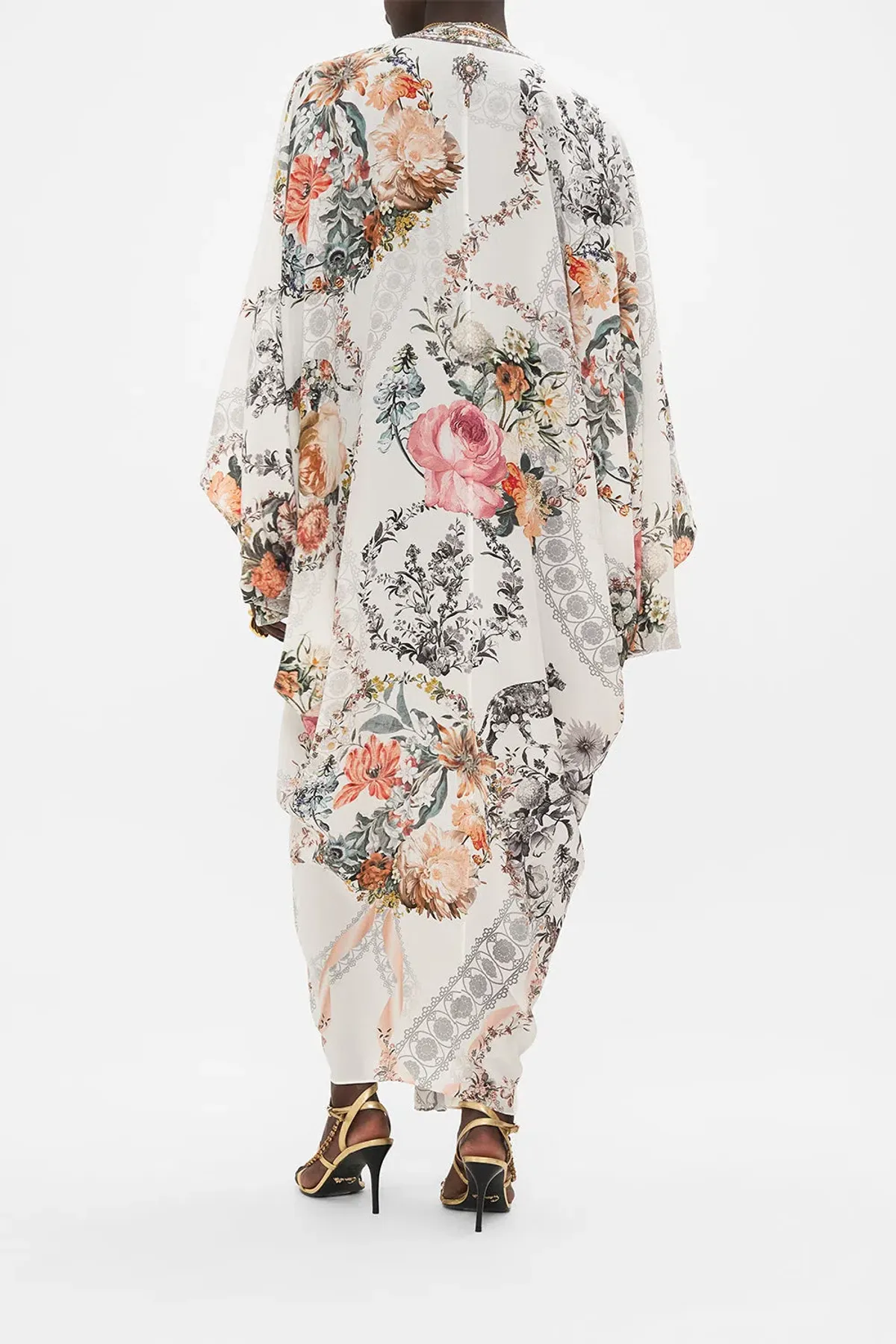 Camilla De Haar Memoirs T-Shape Long Kaftan Floral One Size - Image 3