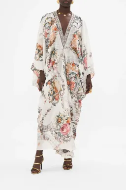 Camilla De Haar Memoirs T-Shape Long Kaftan Floral One Size for rent on The Volte - image 5
