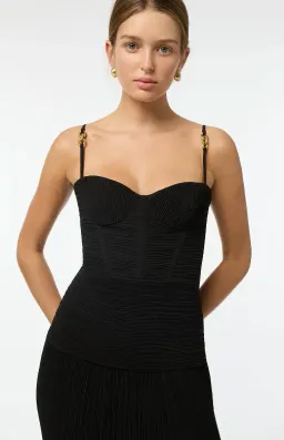 Manning Cartell Double Time Pleat Maxi Dress Black Size AU 6 for rent on The Volte - image 5