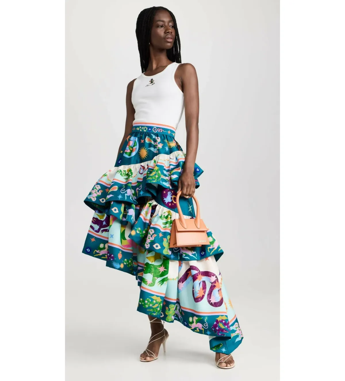 Alemais Guardian Tiered Ruffle Skirt Multi Size AU 14 - Image 1