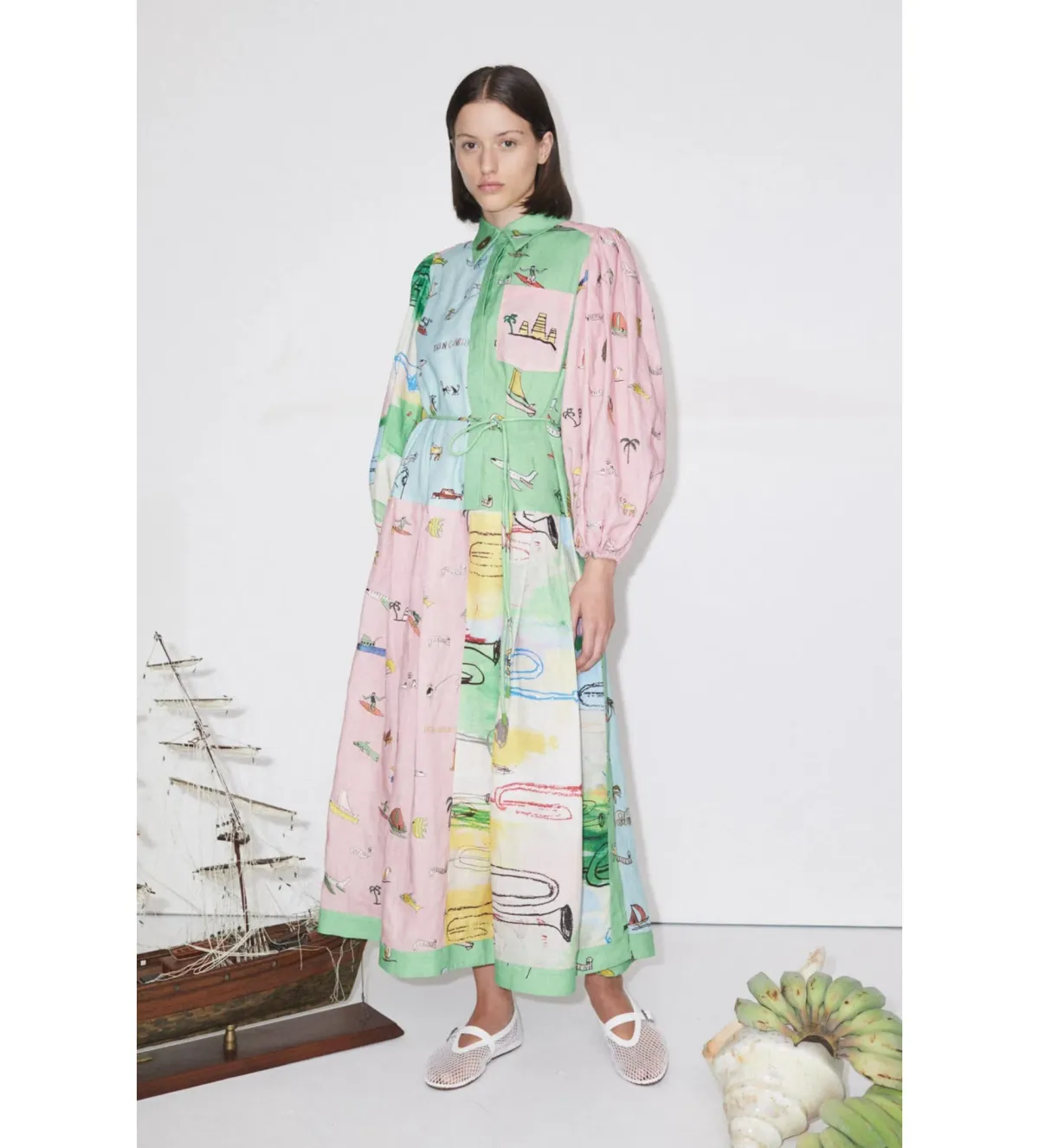 Alemais Jet Shirtdress Multi Size 14 - Image 1