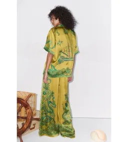 Alemais Solaris Silk Shirt and Pant Set Multi/Print Size 16  for rent on The Volte - image 2