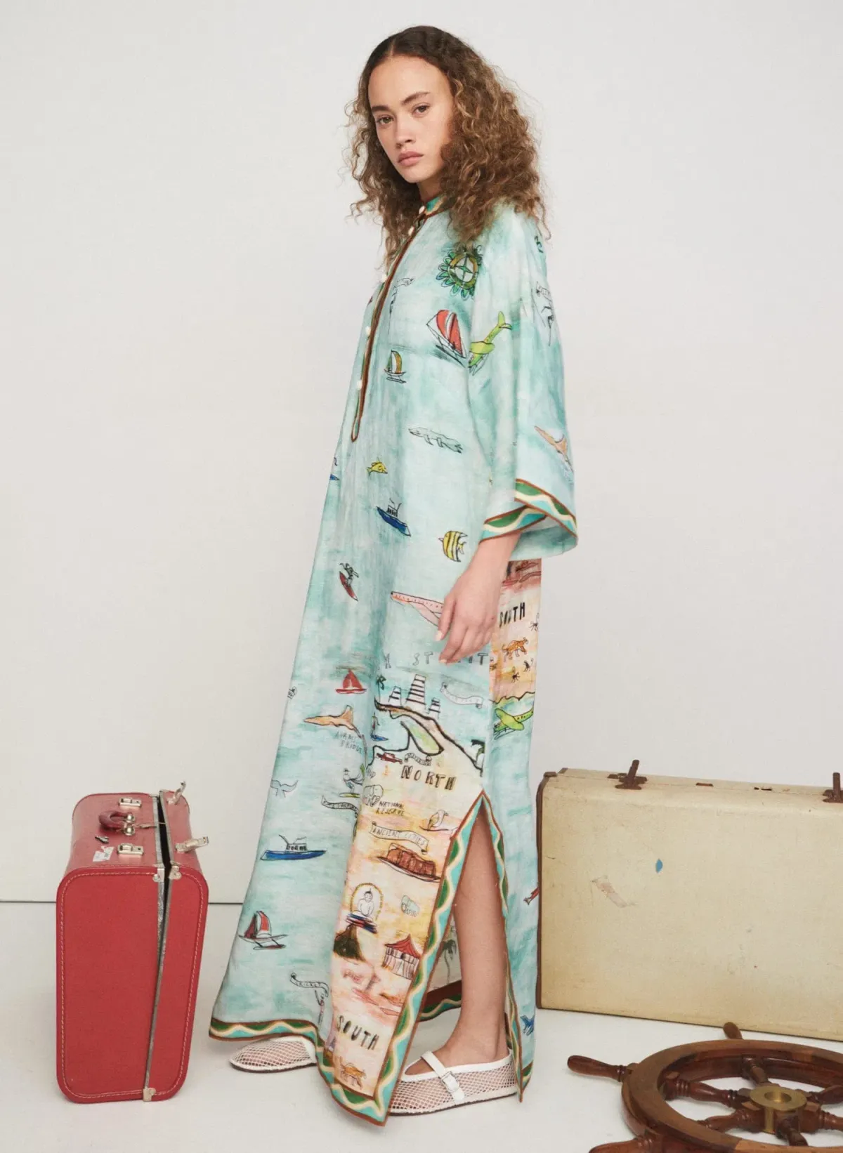 Alemais Swell Shirtdress Print Size 14 - Image 2