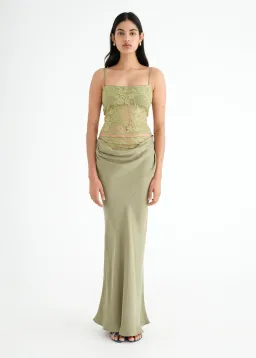 Benni Miko Cami Top and Skirt Set Pear Green Size 8 for rent on The Volte - image 1