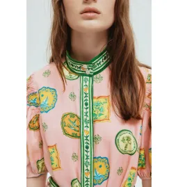 Alemais Porcelain Shirtdress Print Size AU 14 for rent on The Volte - image 2