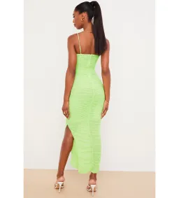 House of CB Fornarina Organza Mesh Maxi Dress  Lime Size 10 for rent on The Volte - image 3