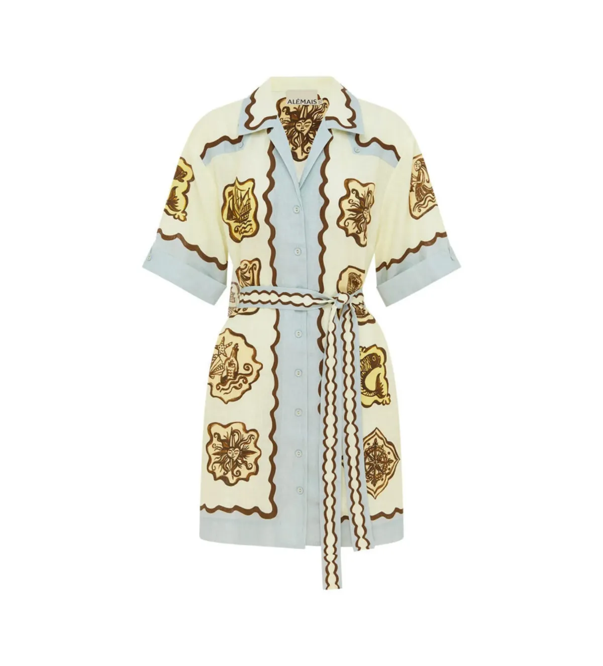 Alemais Relic Mini Dress Print Size 12/14 - Image 2