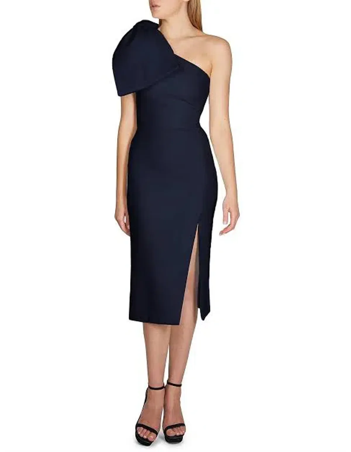Rebecca Vallance Hamptons Midi Bow Dress Navy Size 8 - Image 1
