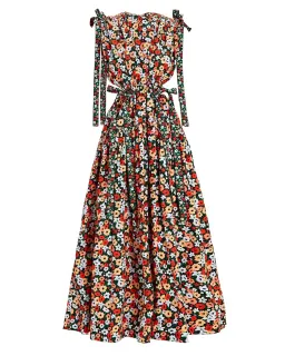Agua Bendita Guaguanco La Fania Noche Dress  Floral Size 6 for rent on The Volte - image 8