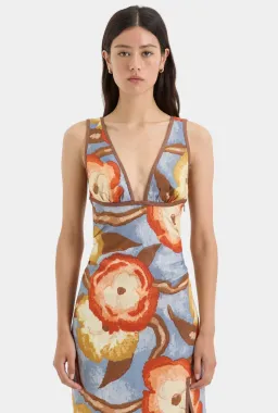 Sir the label Avery V Neck Midi Dress Camellia Size 12 for rent on The Volte - image 2