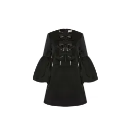Rebecca Vallance Augustine Bow Mini Dress Black Size AU 12 for rent on The Volte - image 6