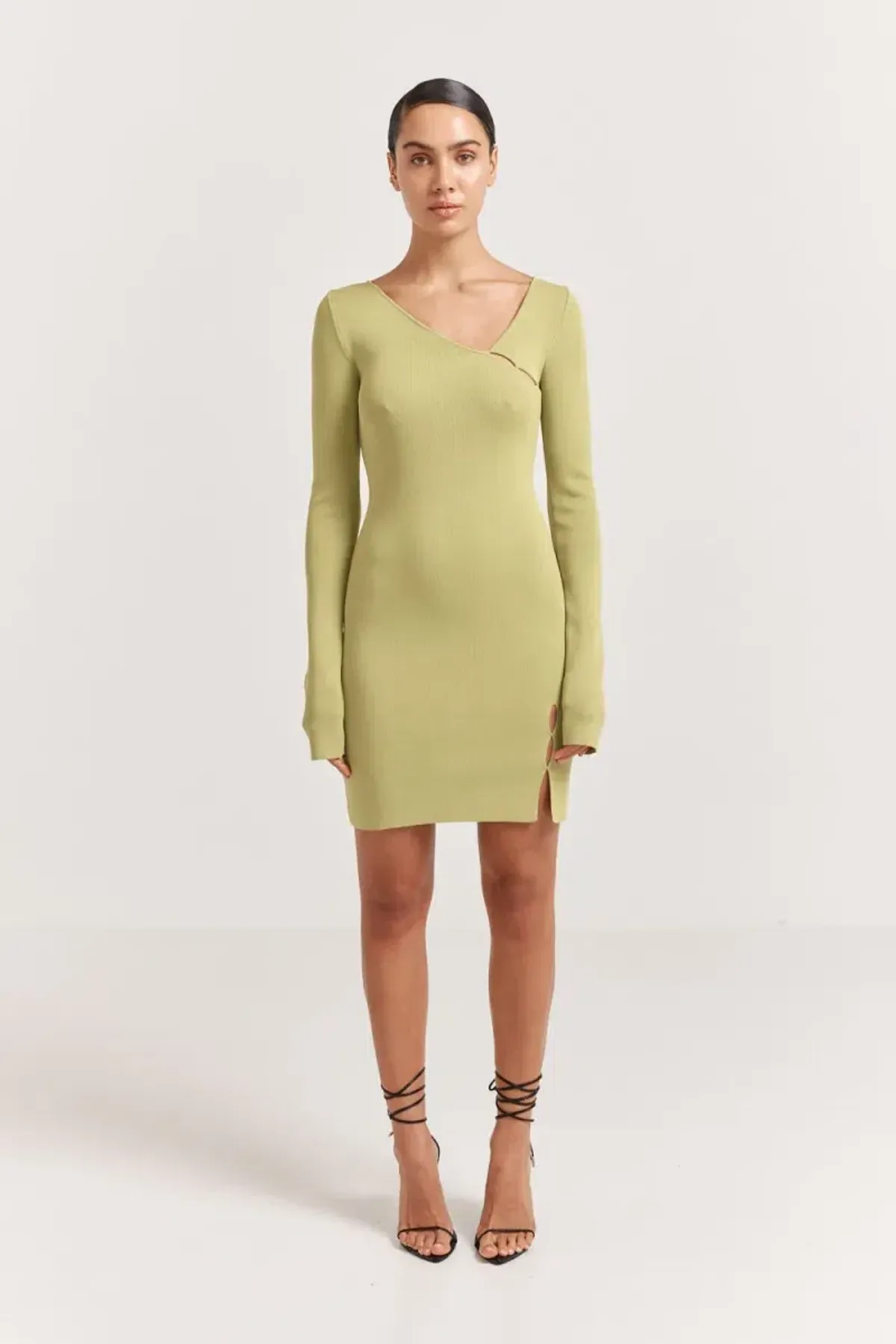 Henne Baronia Mini Dress Green Size 10 - Image 1