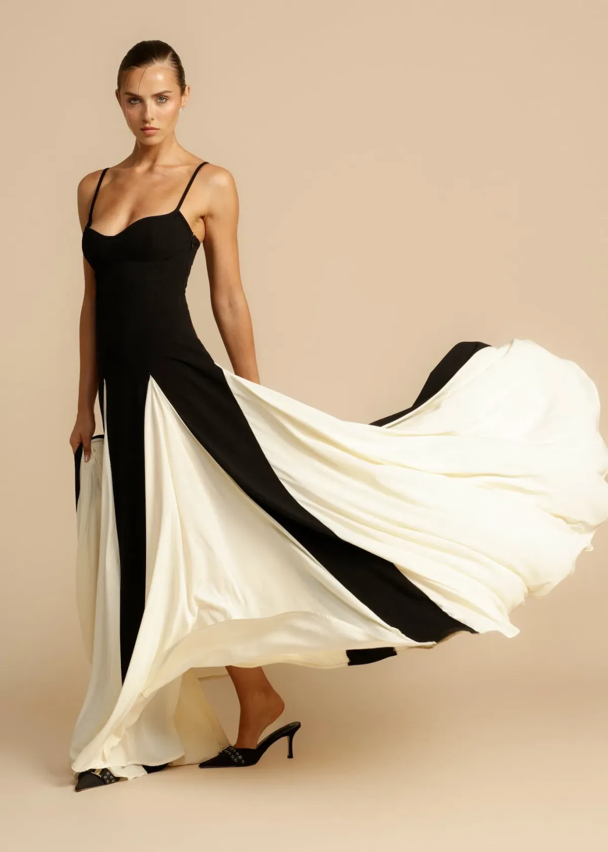 Arcina Ori Paloma Maxi Dress in Black/Cream Size M / AU 10 - Image 1