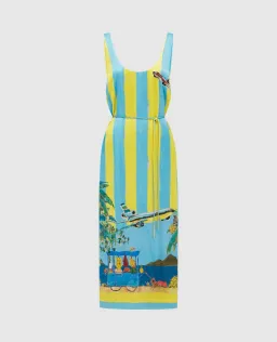Alemais All Aboard Sleeveless Midi Dress Multi Size 14 for rent on The Volte - image 6