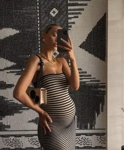 The Wolfgang Sunmor Knit Maxi Dress Black/White Size 10 for rent on The Volte - image 5