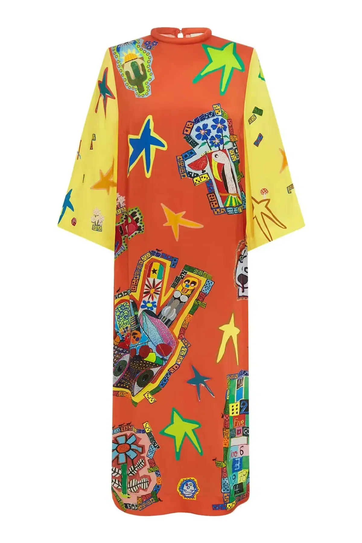 Alemais Players Midi Dress Multi Size 10 - Image 5