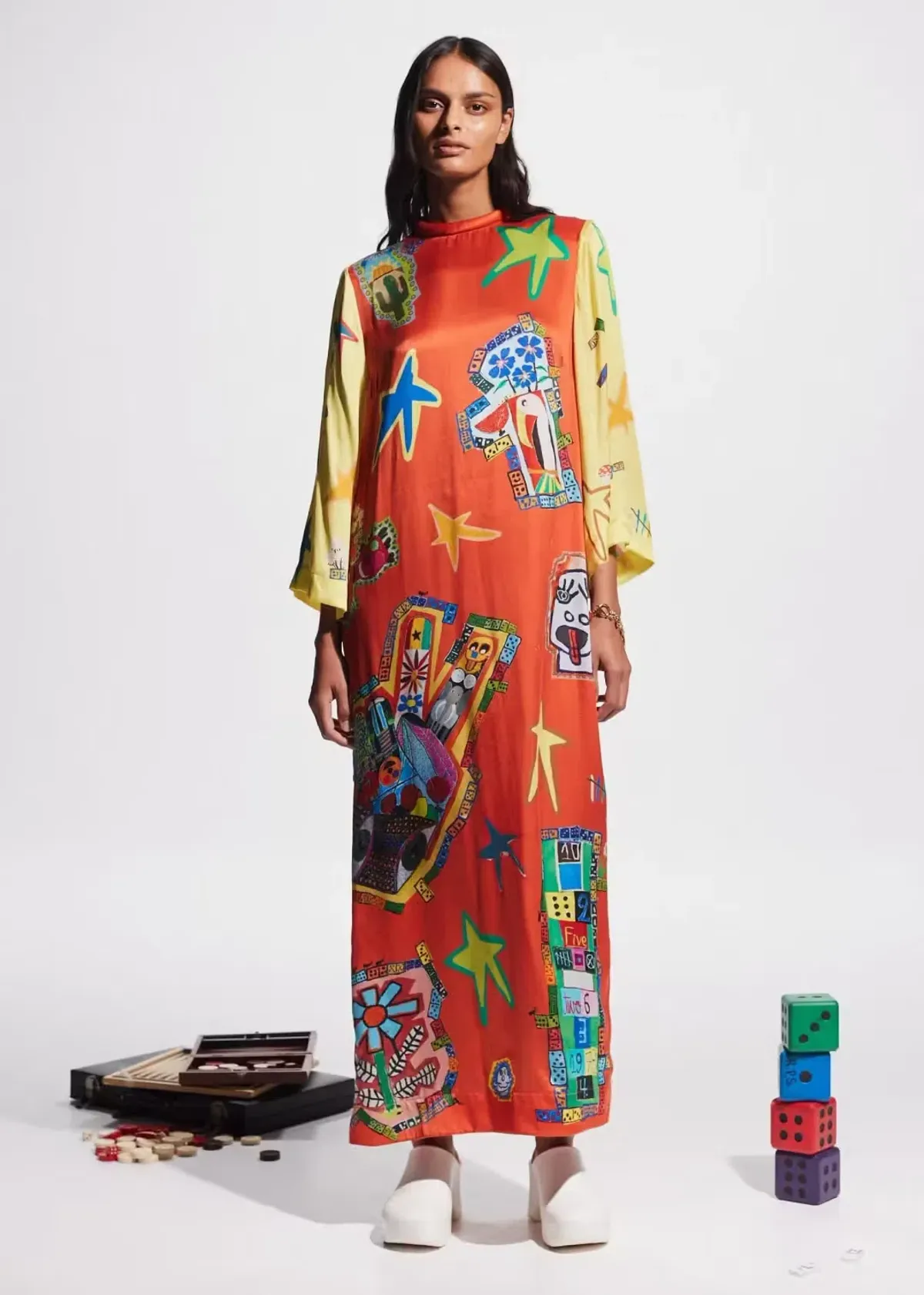 Alemais Players Midi Dress Multi Size 10 - Image 1