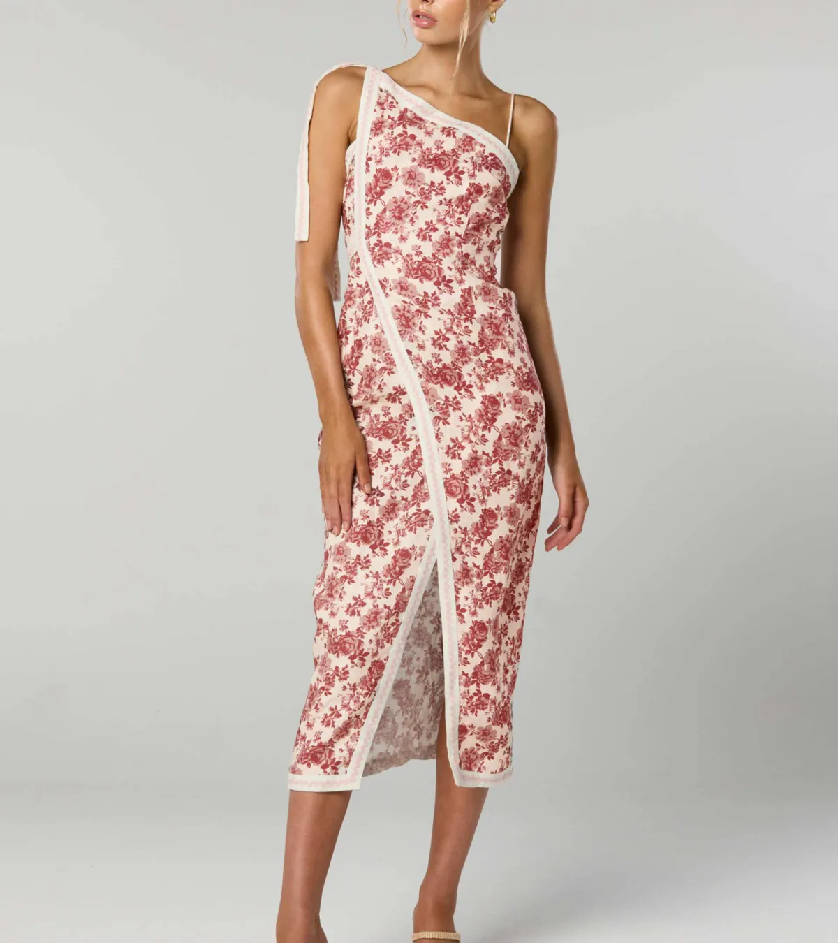 Winona Cherri Asymmetrical Dress Floral Size 10 - Image 1