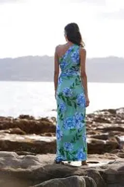 Sonya Moda Nour Azzuro Verde Dress Azzuro Verde Botanico Print Size 16 for rent on The Volte - image 3