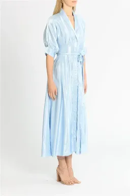 AJE Cosmos Hudson Midi Dress - SHINY SKY BLUE SIZE 14 for rent on The Volte - image 4