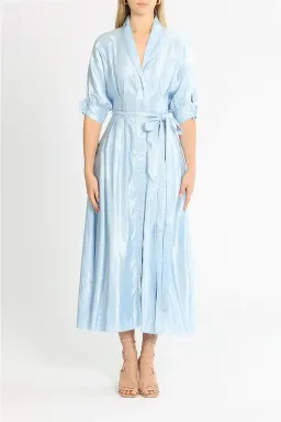 AJE Cosmos Hudson Midi Dress - SHINY SKY BLUE SIZE 14 for rent on The Volte - image 3
