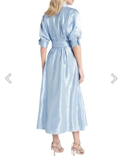 AJE Cosmos Hudson Midi Dress - SHINY SKY BLUE SIZE 14 for rent on The Volte - image 7