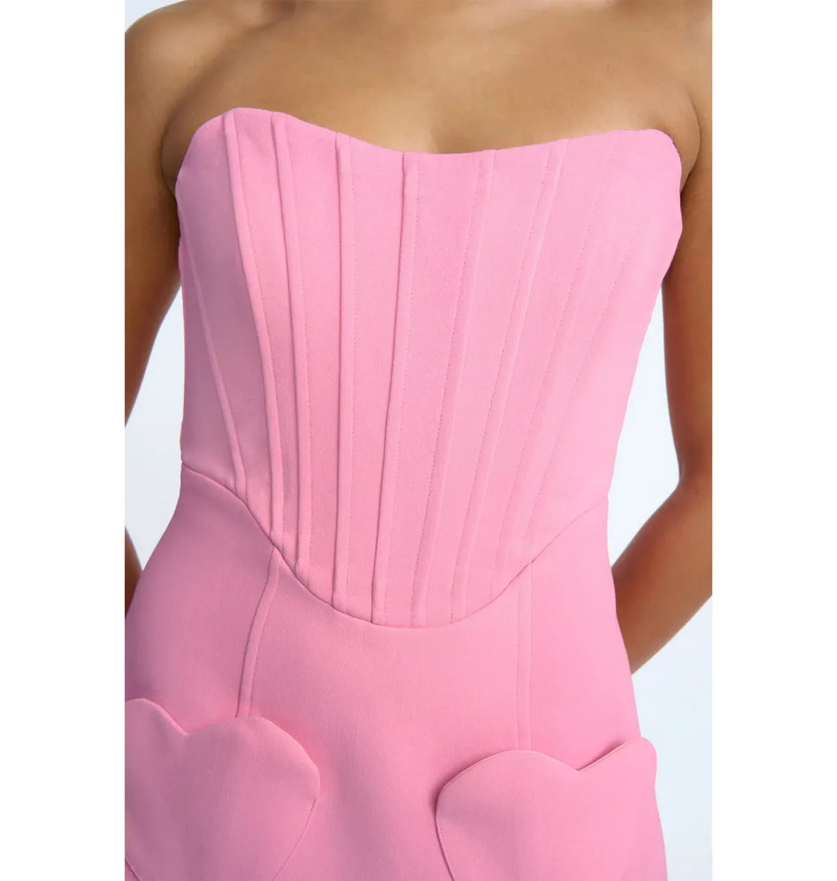 By Johnny Celeste Corset Heart Mini Dress Pink Size AU 10 - Image 1