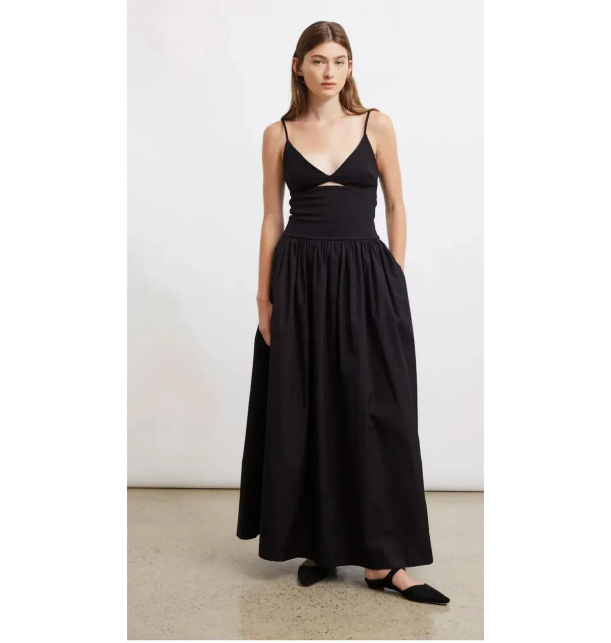 Esse Studios Tri Knit Cotton Dress Black Size AU 8 - Image 2