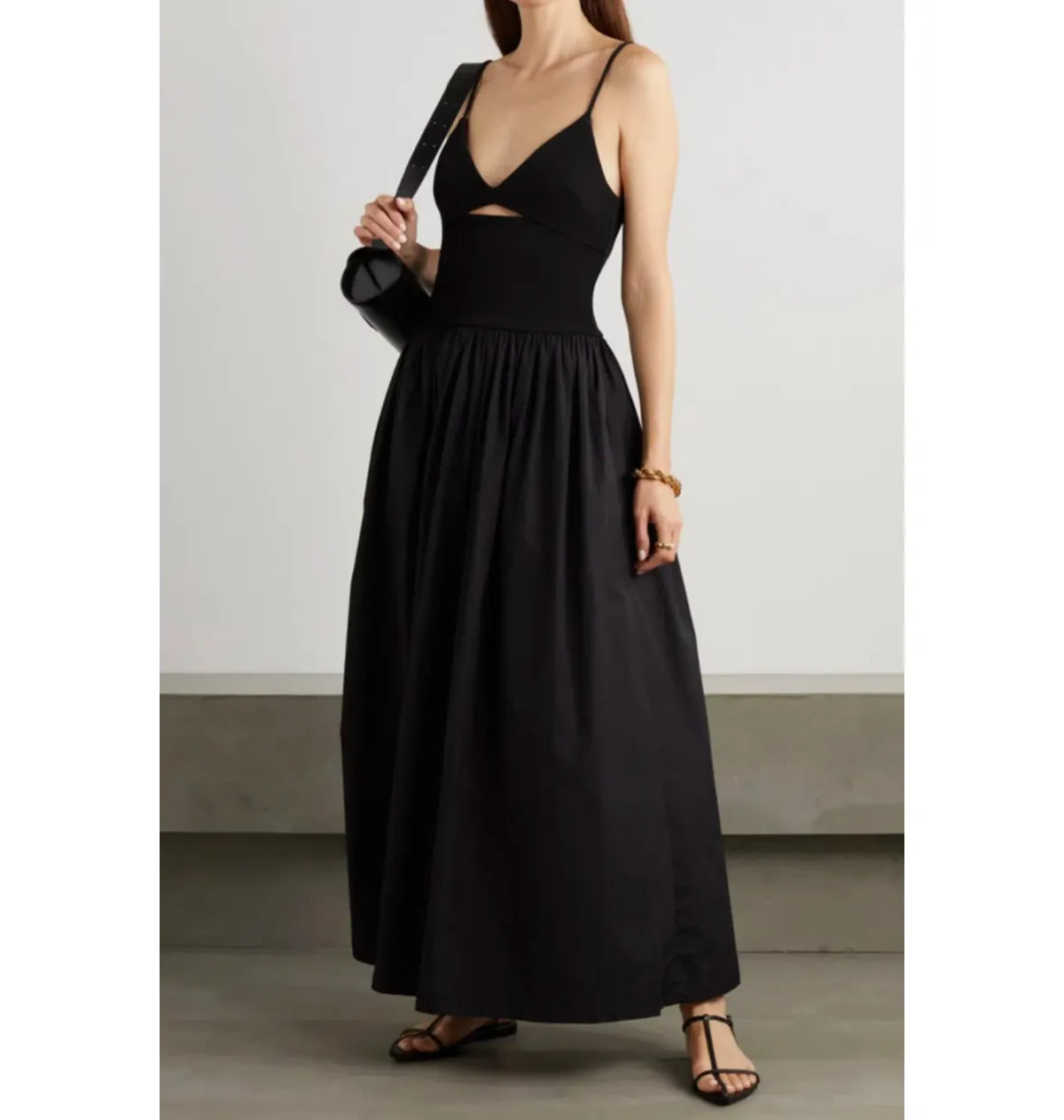 Esse Studios Tri Knit Cotton Dress Black Size AU 8 - Image 4