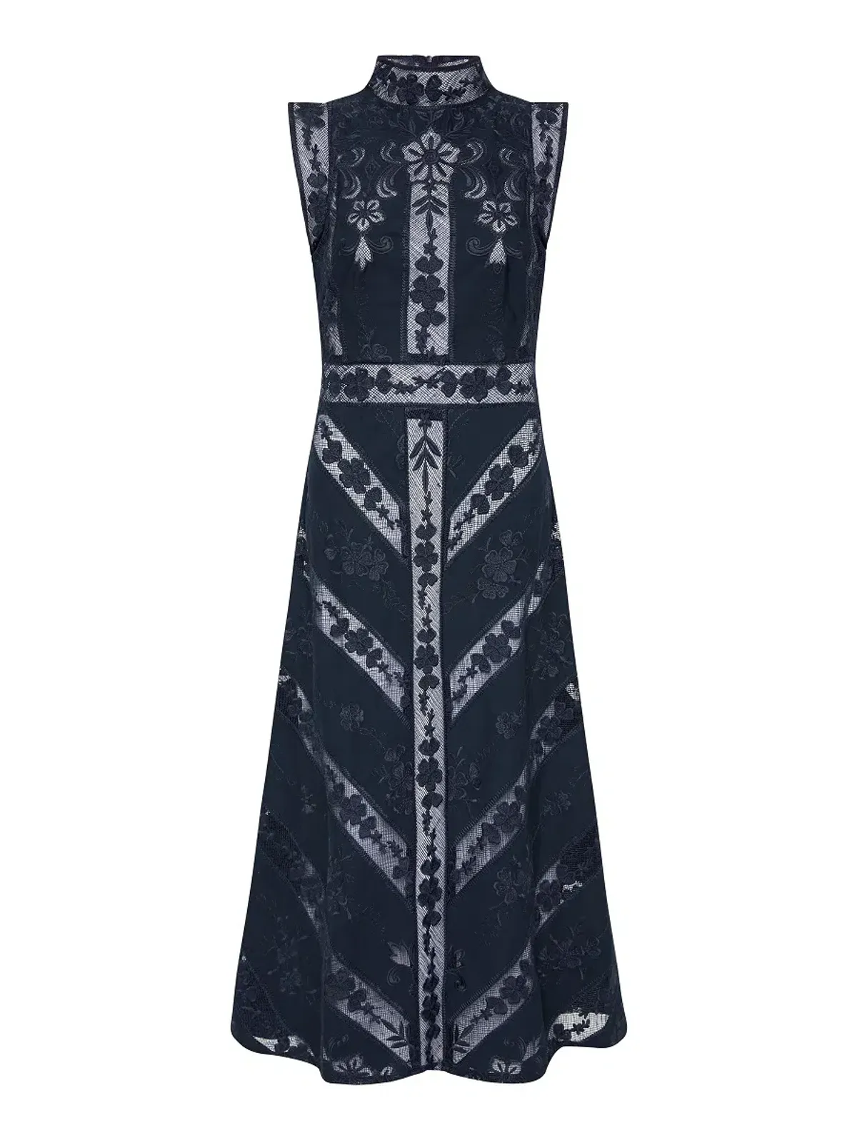 Moss and Spy Graceful Kristen Midi Dress Midnight Size AU 12 - Image 2