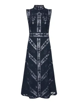 Moss and Spy Graceful Kristen Midi Dress Midnight Size AU 12 for rent on The Volte - image 2