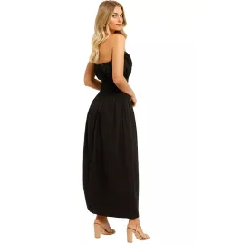 Esse Studios Strapless Ribbed Dress Black Size AU 12 for rent on The Volte - image 2