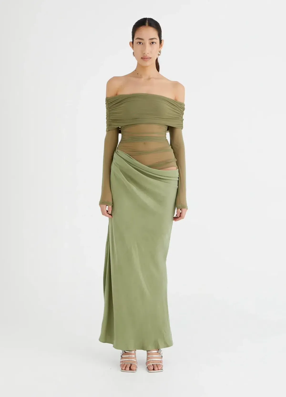 BENNI Yasmin Maxi Dress Pistachio Size AU 6 - Image 1